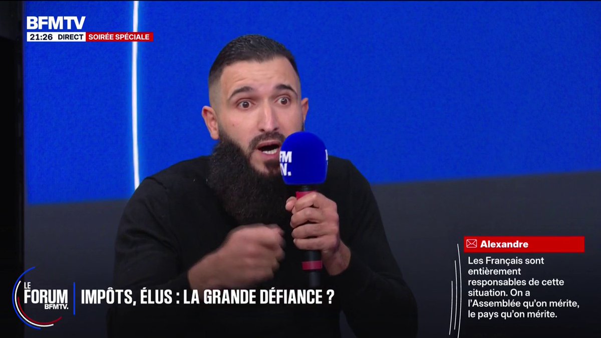 "Les Français souffrent, j'ai des locataires qui travaillent et qui ne peuvent plus payer leur loyer", explique Kévin, gardien d'immeuble #forumbfmtv