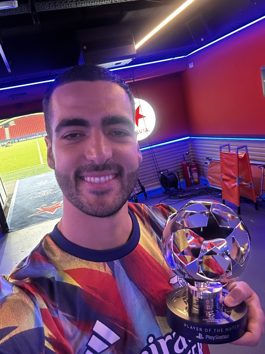 Two more goals for The Arsenal This evening’s UEFA Champions League Player of the Match, Mikel Merino 🏆