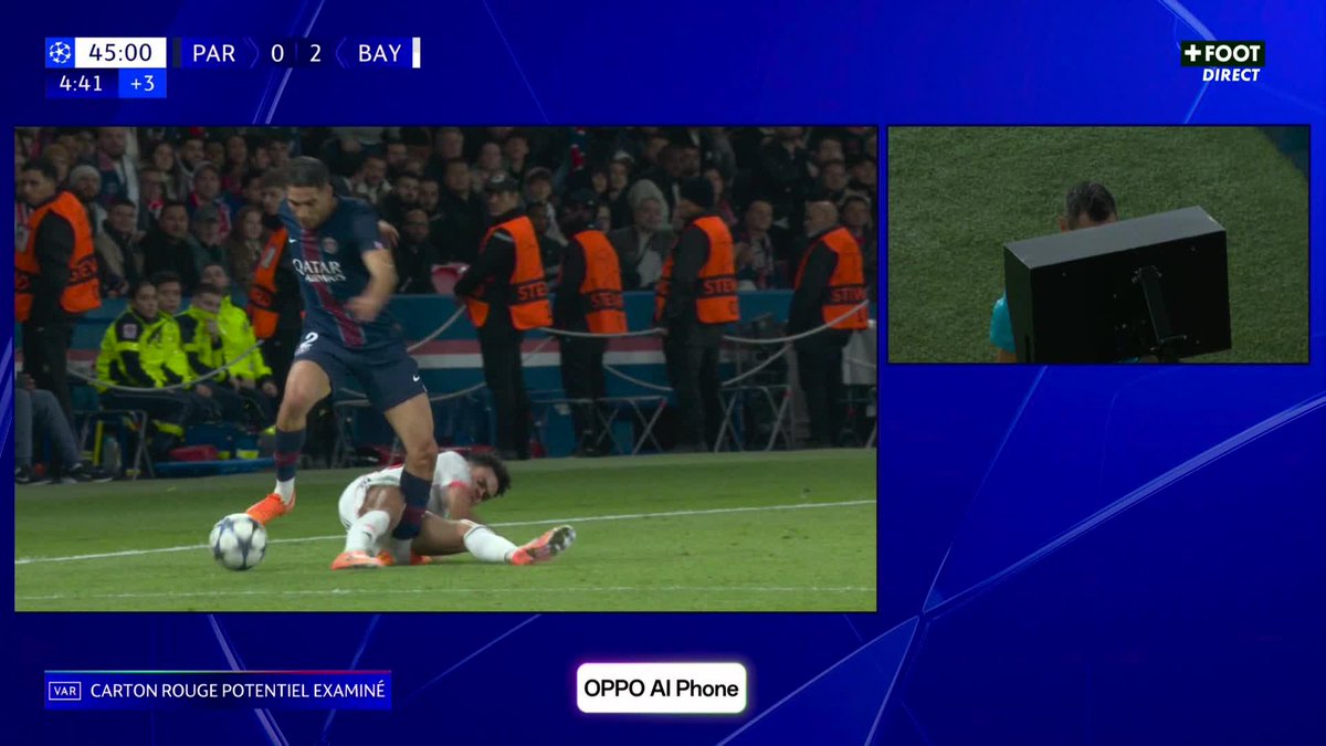 Le tacle absolument HORRIBLE de Luis Diaz sur Achraf Hakimi 😱 Le Colombien est exclu, mais le Marocain est contraint de sortir 😳 #PSGBAY | #UCL