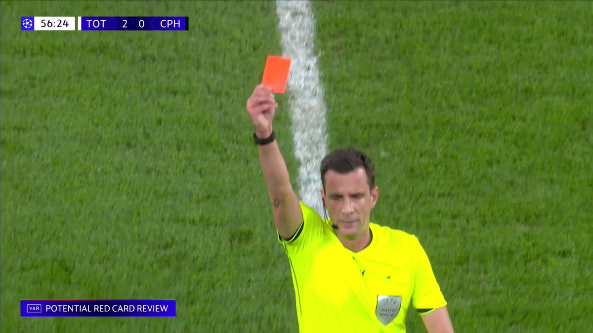 IT'S RED FOR BRENNAN JOHNSON 🔴 After a VAR consultation, the referee upgrades Brennan Johnson's yellow to a red, and Spurs are down to 10! Watch on TNT Sports &amp; discovery+ UK