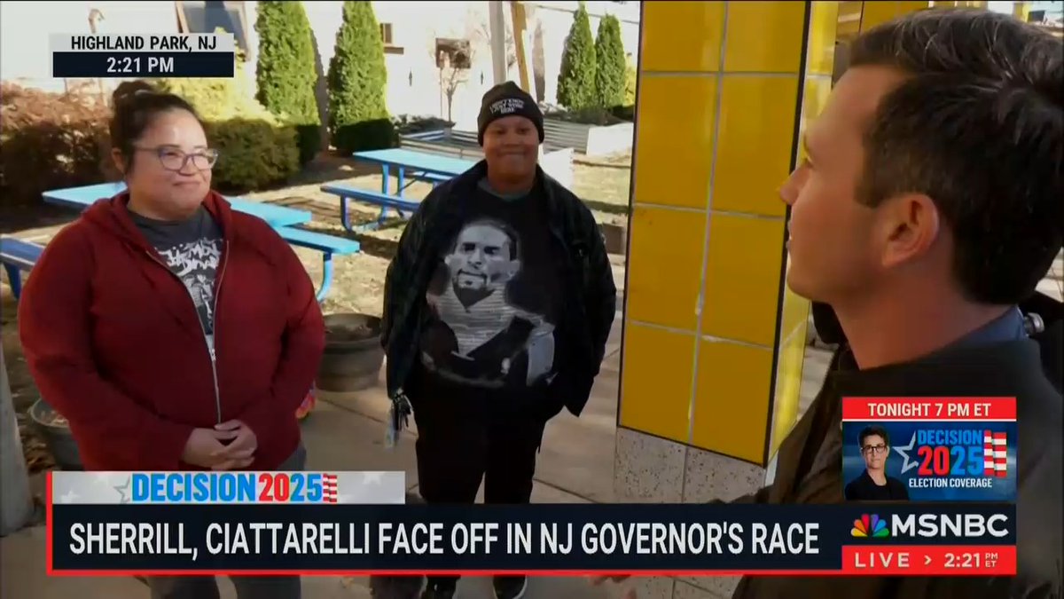 NJ voter: We are voting for Mikie. I just believe in hope and change. The world has been really dark lately, and I'm just looking for something different. And I think that she brings hope and positivity where there has been none lately.