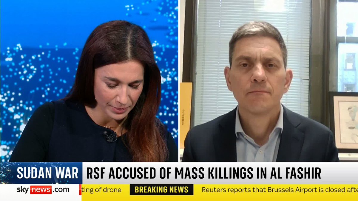 "This is the largest humanitarian disaster the world has ever seen." International Rescue Committee president and chief executive David Miliband says warnings from civil war in Sudan need to be heeded, with 30 million people needing aid. | Yalda Hakim
