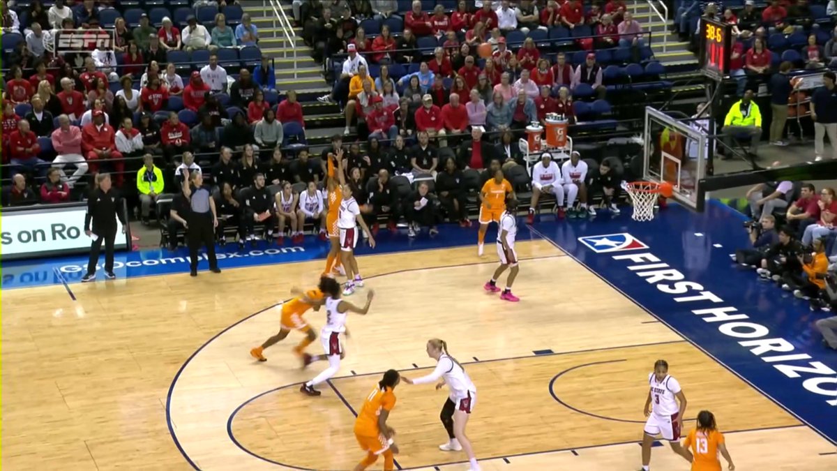 Janiah Barker was assessed a technical foul for taunting after this three. Watch No. 8 Tennessee-No. 9 NC State on ESPN2 and the ESPN App 🍿