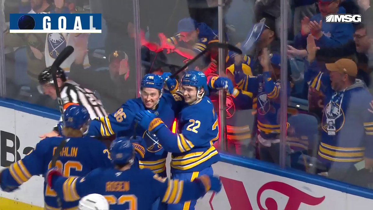 Noah Ostlund has his first NHL goal! ☝️