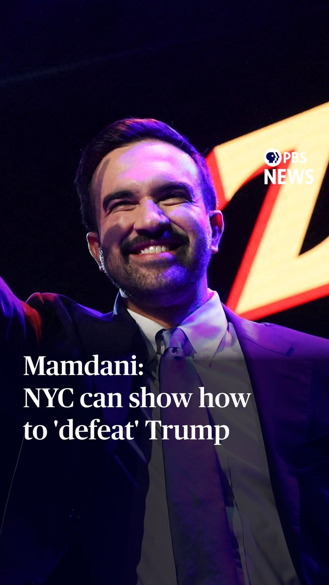 Zohran Mamdani told Donald Trump to "turn the volume up" as he addressed his supporters during a victory speech after he won New York City's mayoral race, saying that the city that made the president is also the city that can show the country how to defeat him. "We will refuse to allow those who traffic in division and hate to pit us against one another," Mamdani told supporters on Tuesday. "In this moment of darkness, New York will be the light. We believe in standing up for those we love, whether you are an immigrant, a member of the trans community, any Black women that Donald Trump has fired from a federal job." Speaking directly to the president, Mamdani then said, "Donald Trump, since I know you're watching, I have four words for you: Turn the volume up." Mamdani, 34, who is a self-described democratic socialist, will be the city’s youngest mayor in over a century. He will also be New York City's first Muslim mayor and person of South Asian descent to hold the role. He defeated former Gov. Andrew Cuomo, who ran as an independent, and Republican Curtis Sliwa.