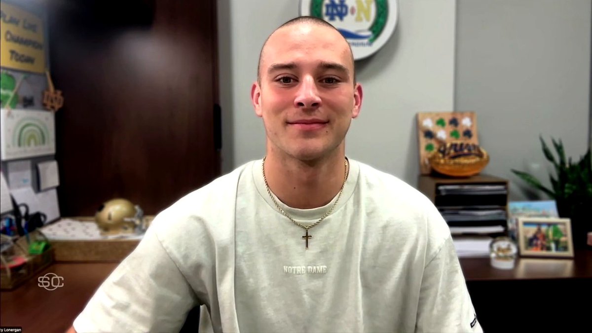 "How locked in were y'all to the first rankings release?" "Not too locked in." Notre Dame quarterback CJ Carr emphasizes that the Irish are keeping their eyes on the next opponent, not the rankings 💪