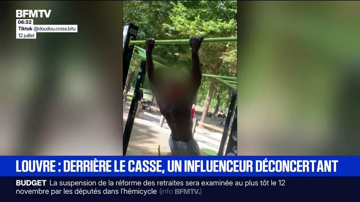 "Doudou Cross Bitume", l'ancien influenceur suspecté d'avoir participé au cambriolage du Louvre