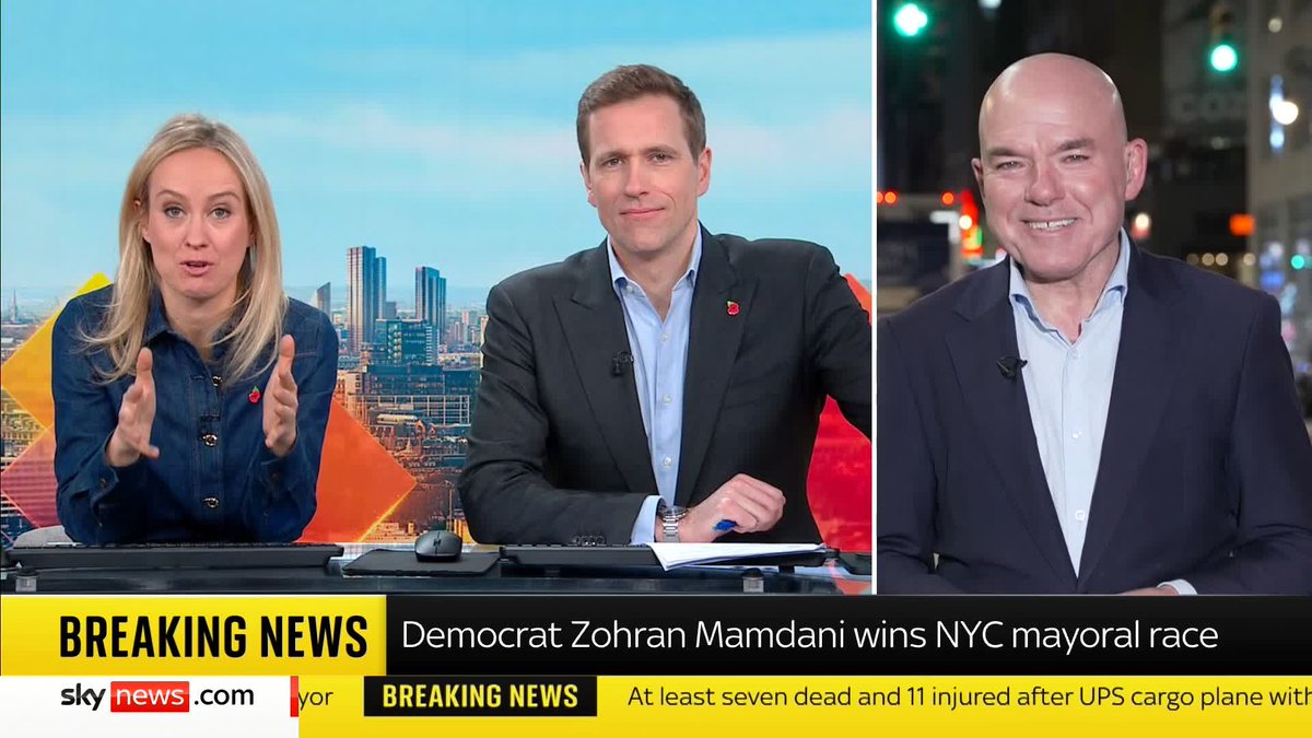 🟠"It feels like something bigger than just the winning of a big job in City Hall" Sophy Ridge and Wilfred Frost chat to James Matthews about the impact Mamdani's New York mayoral win will have, and Trump's interesting response...