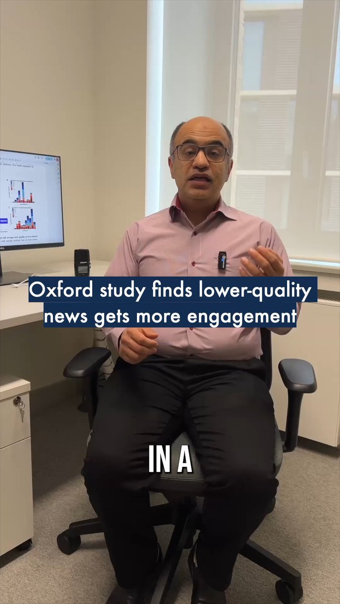 NEW: Oxford Internet Institute researchers analysed 10 million posts across 7 social media platforms. They found: 🗳️ Lower-quality news is shared more on right-leaning platforms 📈 Posts aligning with a platform’s politics get more engagement ⚡ Across all platforms, low-quality posts outperform high-quality ones
