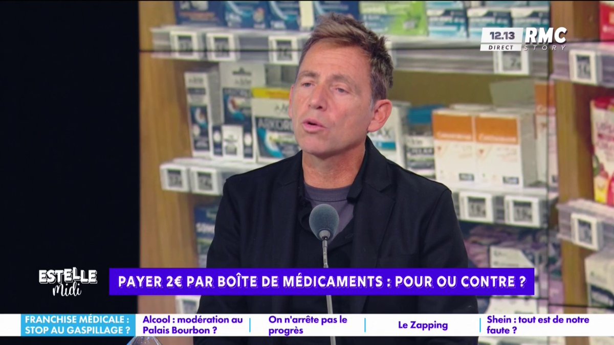 💊 Payer 2€ par boîte de médicaments 🎙️ Baptiste des Monstiers : "Sous-entendu, les gens ne sont pas responsables !" 🎙️ Daniel Riolo : "Exactement ça ! On est dans un pays d'irresponsables ! On est le pays de l'abus de l'arrêt maladie, de la visite chez le médecin !" #EstelleMidi