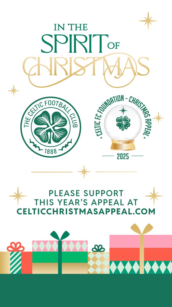 🎄 Celtic FC Foundation are delighted to launch their 2025 Christmas Appeal with the incredible support of Celtic legend, Paul McStay! ✨ We’re inviting the Celtic family to once again share the Spirit of Christmas with those who need it most 💚 #ChristmasAppeal2025