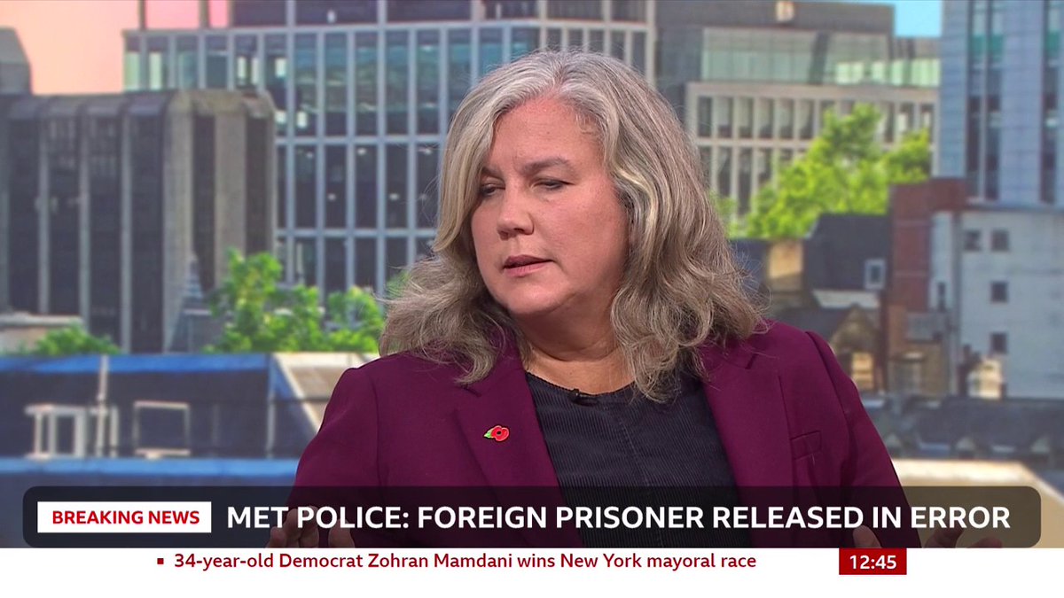 "One release in error is one too many, and I understand why people will be concerned about this," Heidi Alexander tells #PoliticsLive The transport secretary reacts to news an Algerian man has been mistakenly released from prison in London Follow live:
