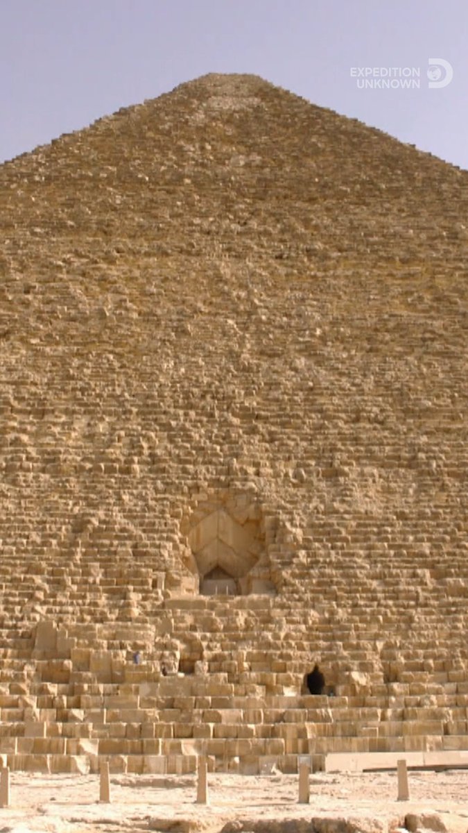 Welcome to the 3-foot entrance that leads to a maze of secrets buried deep inside the Great Pyramid. All new season of #ExpeditionUnknown premieres TONIGHT at 9P on Discovery.