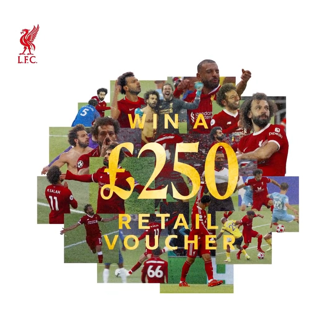 To celebrate Mo Salah reaching 250 LFC goals at the weekend, we are giving you the chance to win a £250 Liverpool FC Retail Voucher 🙌