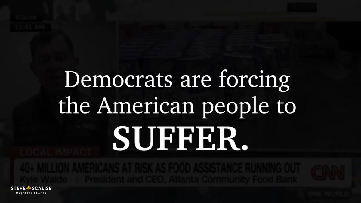 It’s Day 36 of the Schumer Shutdown. Democrats are still forcing the American people to suffer for “leverage.” The American people aren’t pawns. End the Schumer Shutdown.