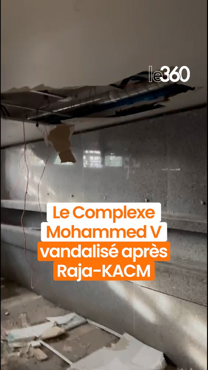 🔴🏟️ À quelques semaines de la CAN, des actes de vandalisme ont été constatés mardi soir dans le stade Mohammed V, après le match Raja–KACM.