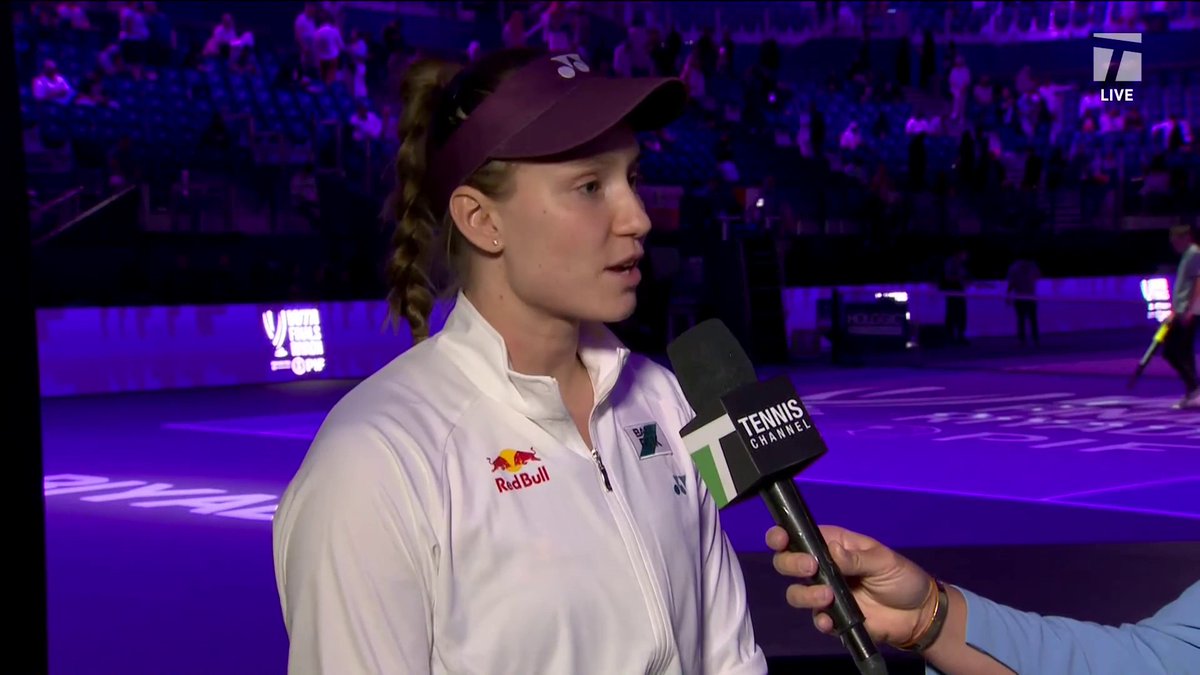 The toss is the key to Elena Rybakina’s excellent serving 👏 The No. 6 seed spoke to us after wrapping her final round robin match. 🎤 #WTAFinalsRiyadh