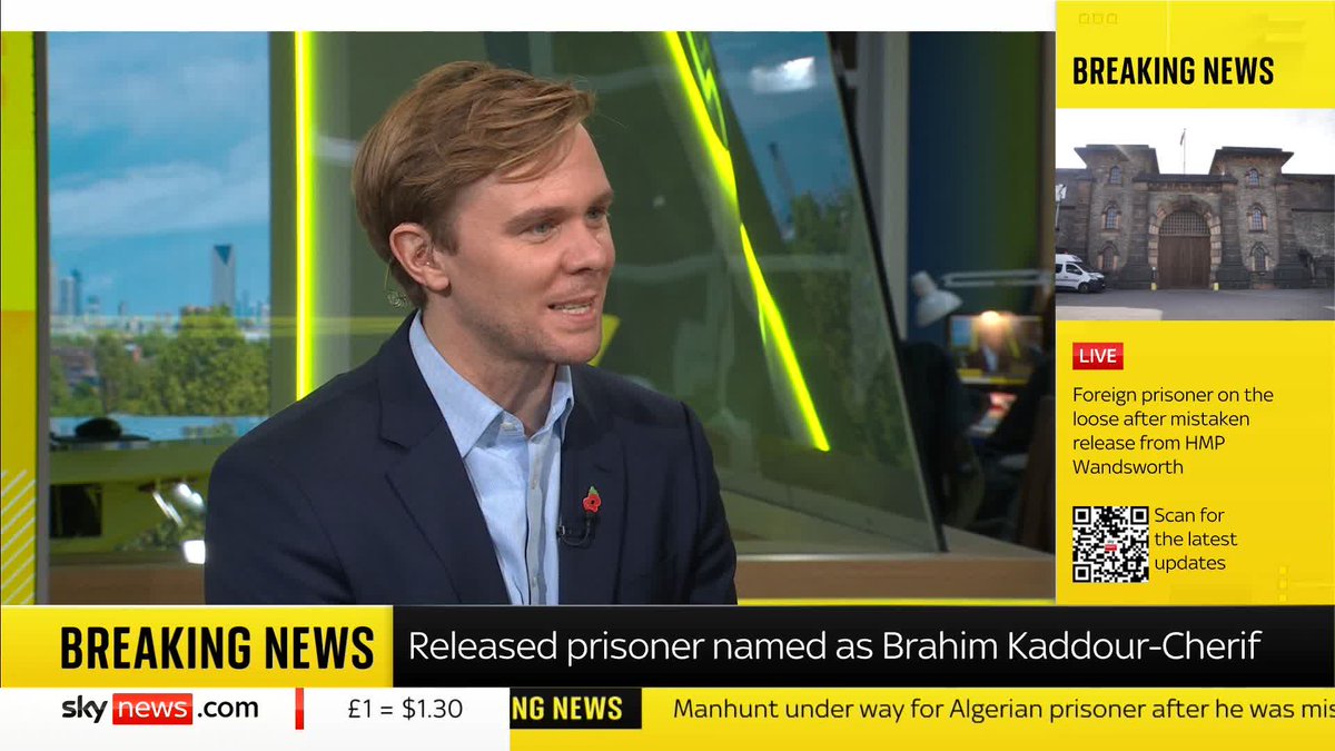 BREAKING: The prisoner released in error from HMP Wandsworth is Brahim Kaddour-Cherif, a 24-year-old Algerian man, Sky News understands. @RobPowellNews has the latest ⬇️ Live updates 🔗 📺 Sky 501, Virgin 602, Freeview 233 and YouTube
