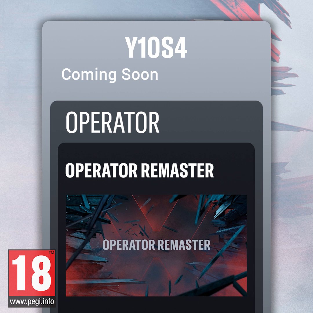 🗺️ ROADMAP UPDATE 🗺️ Coming in Y10S4: 🙋‍♂️ Operator Remaster 🔫 New Cross-Operator Weapon 🗺️ Full Map Rework 🧯 Modernised Maps ✅ Ranked Matchmaking Improvements ⚖️ Balancing Updates ➕ &amp; more! Get an early look here 👇