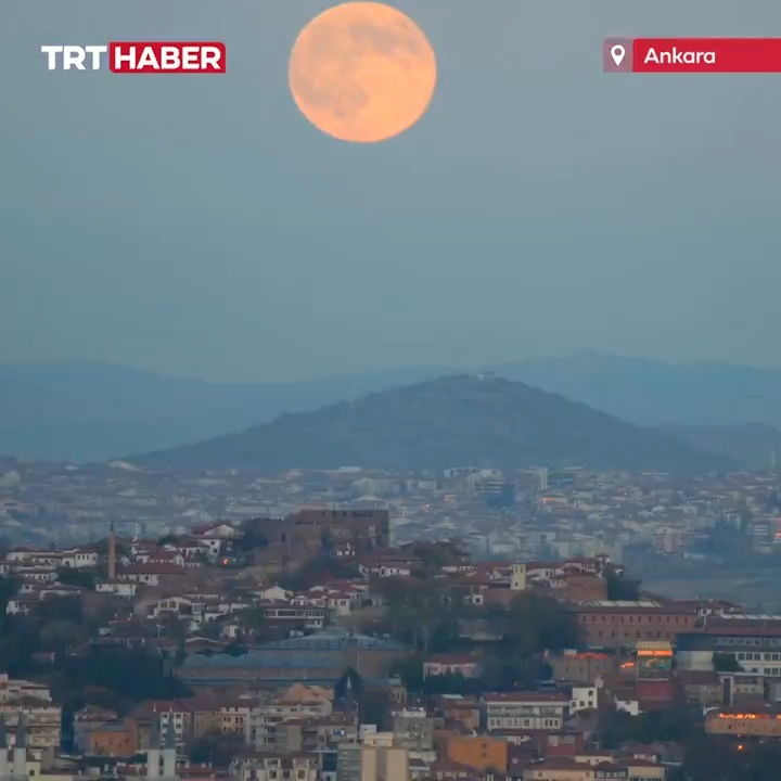 Ankara’da 'Kunduz Ayı' görüntülendi.