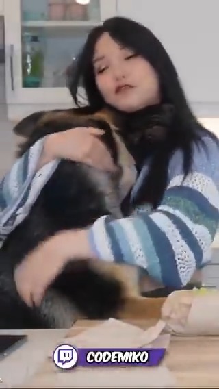 My giant dog steals my mic during stream 🙃