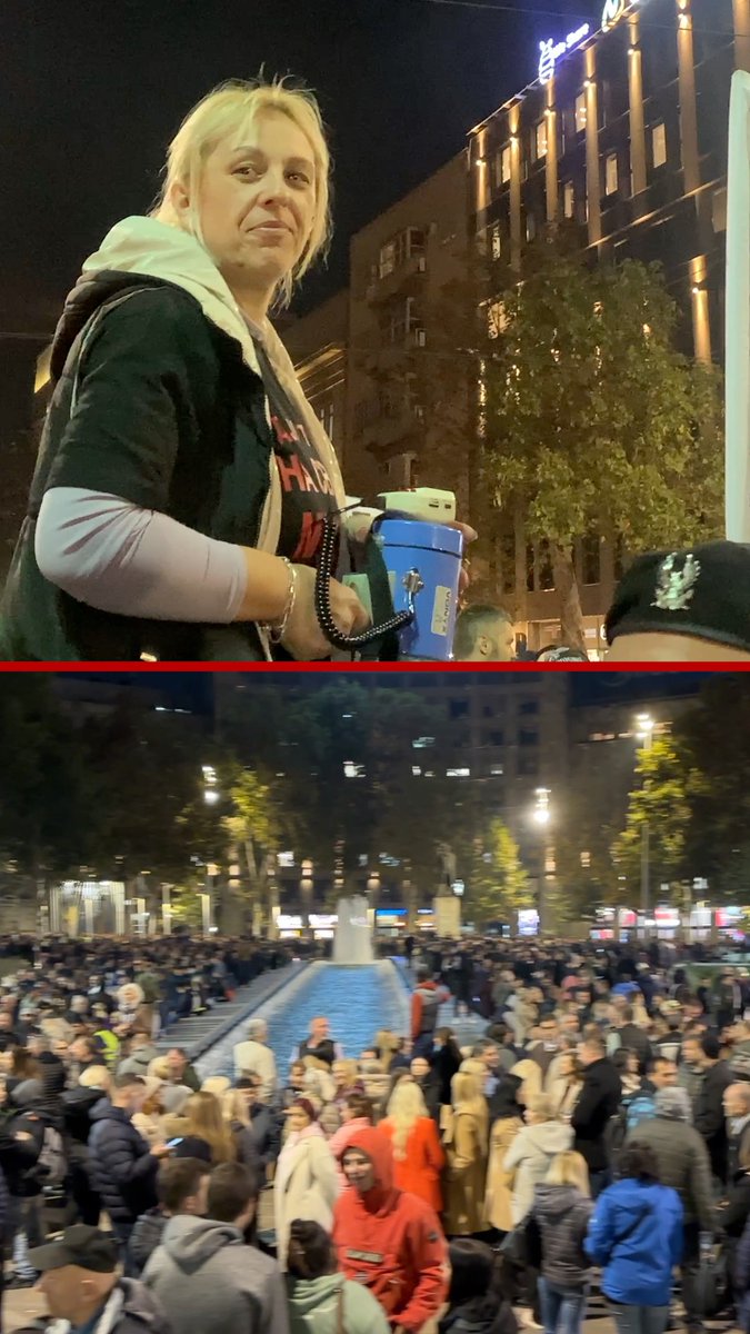Trake, ograde, redari i kordon policije između skupova podrške vlasti i Dijani Hrki u Beogradu 👇