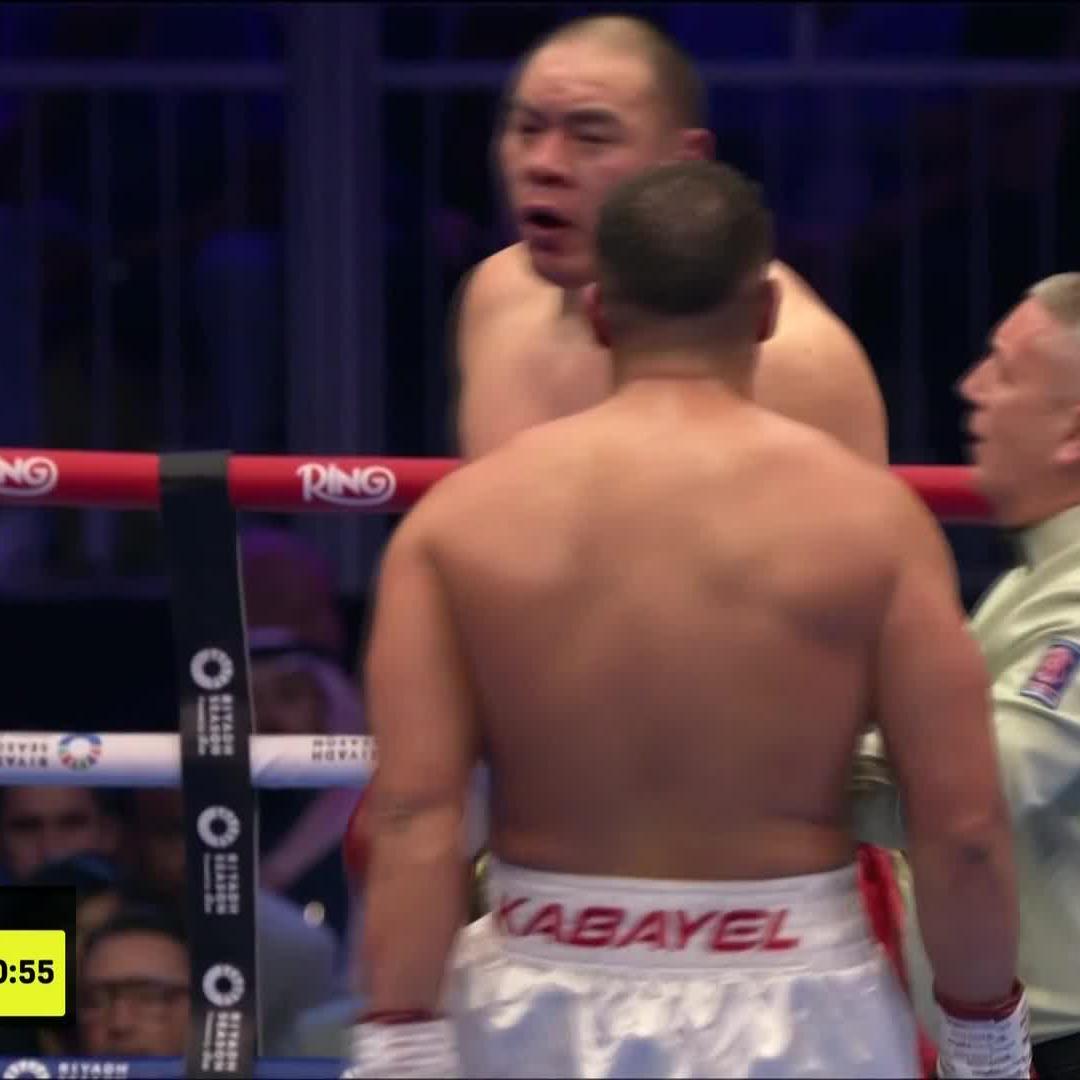 When Kabayel stopped Zhang 😤 #KabayelKnyba | Jan 10 | Live on DAZN▪️