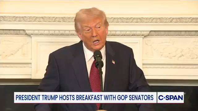 President Trump on the Senate refusing to end the filibuster: "I think it's a tremendous mistake, really. It would be a tragic mistake, actually. It's time, it's time… Otherwise, we're just going to sit around and argue with these people all day long."