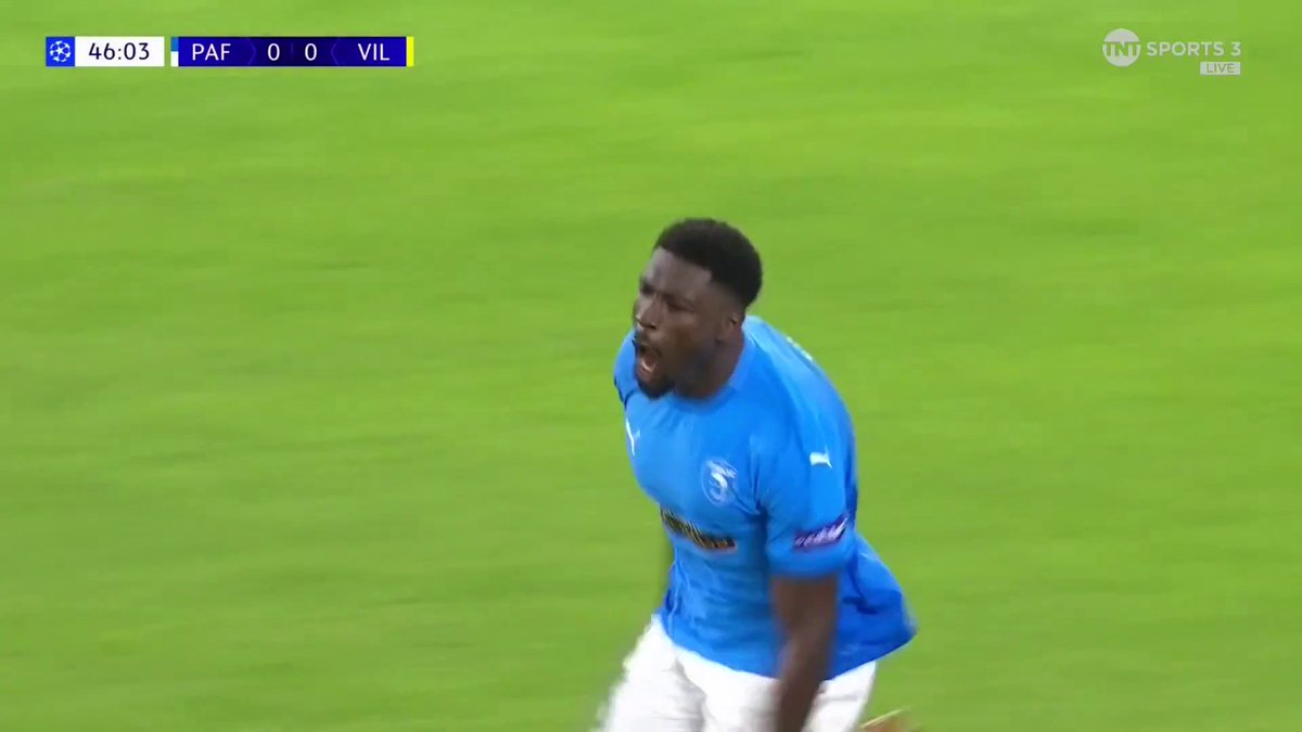 Derrick Luckassen heads Pafos into the lead against Villarreal! TNT Sports & discovery+ UK