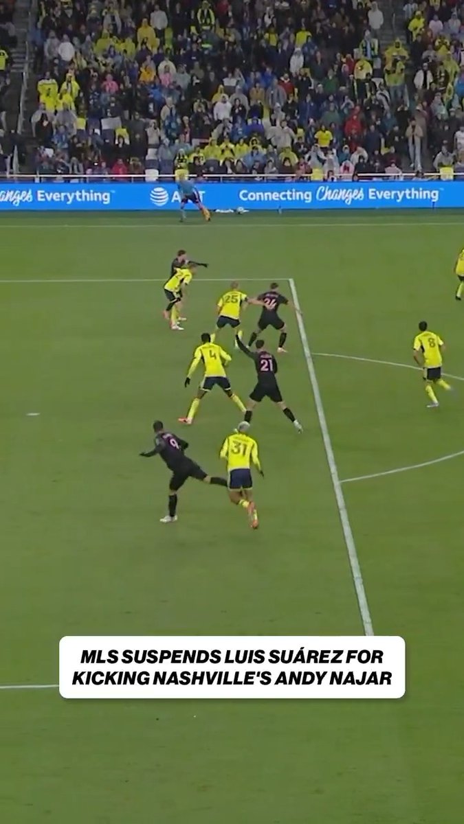 A look at the play that led to Luis Suárez being suspended for Inter Miami’s playoff elimination game on Saturday 👀 (Via Major League Soccer)
