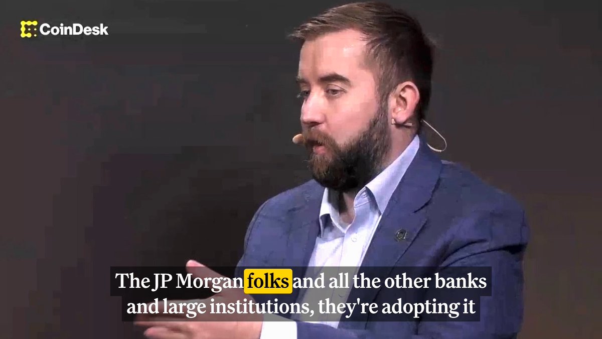 🔗 Sergey Nazarov, Co-Founder of @Chainlink, says major institutions like JPMorgan are adopting blockchain “based on the merits of the technology”