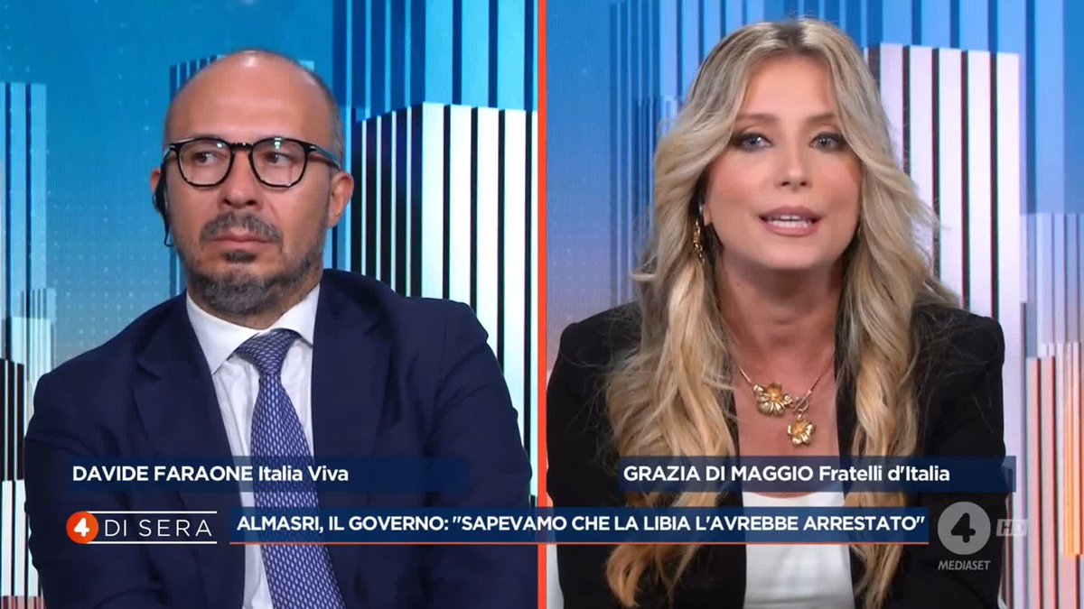 "Grazie al governo #Meloni se oggi un criminale è stato arrestato in Libia" Grazia di Maggio a #4disera