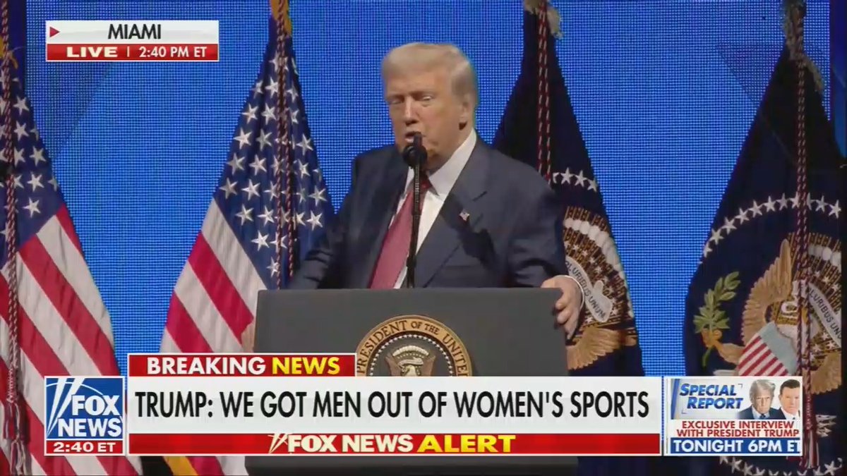 Trump: McKinley, he was a great president. He was assassinated. He was a great president for tariffs. He was the tariff king, and he made our country very rich. The one who built all that money was McKinley, so we renamed the mountain back to Mount McKinley. Is that okay?