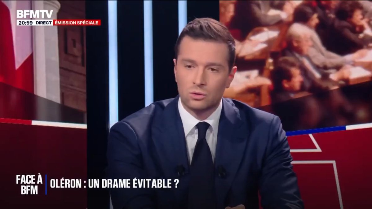 J'ai une pensée pour tous les blessés du drame survenu sur l'île d'Oléron, et particulièrement pour notre jeune assistante parlementaire de 22 ans Emma Vallain. Il n'est pas normal que le peuple français subisse dans sa chair des attaques d'une telle barbarie.