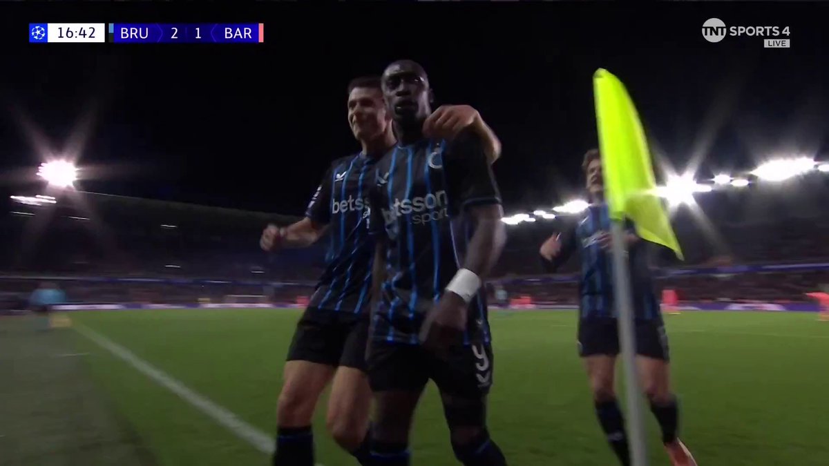A devastating counter attack from Club Brugge finished off by Forbs💥 TNT Sports & discovery+ UK
