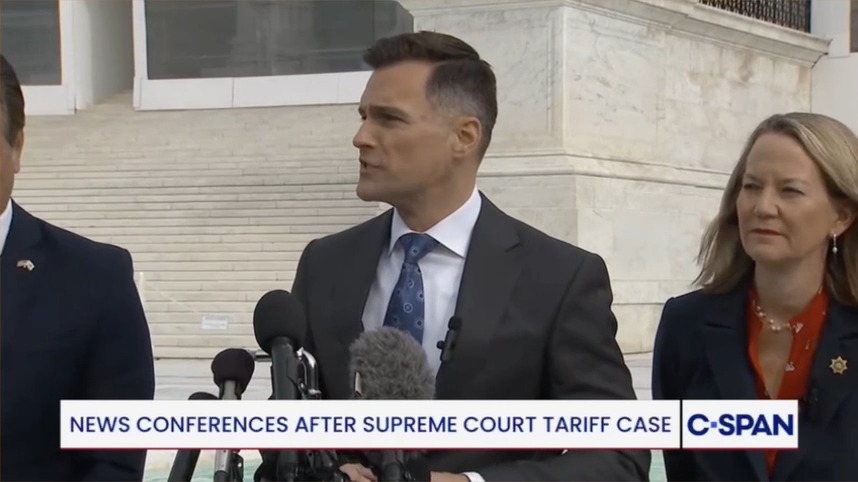 Oregon Attorney General: Trump's Solicitor General looked Justice Roberts squarely in the eyes and said the American people, not foreign countries, are going to pay 30 to 80% of these tariffs. And then he had the gall to look at all of those justices again and say that these are not taxes on the American people