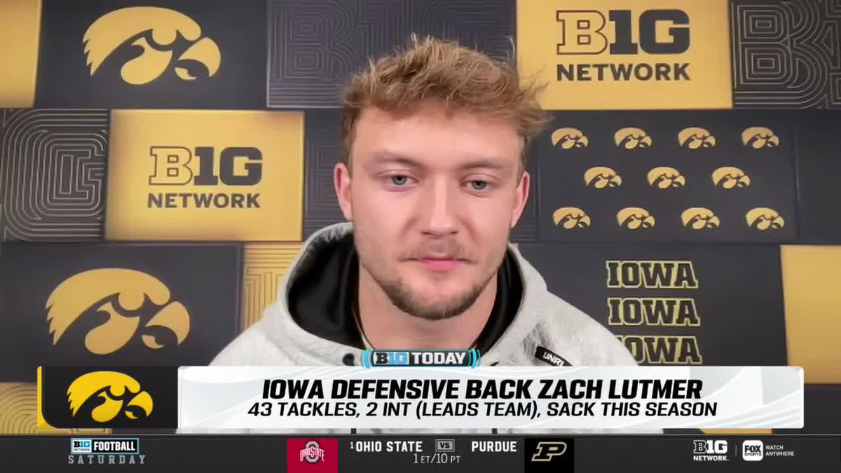 Seeing the field from both sides 👀 Hawkeye Football's Zach Lutmer breaks down how his QB past gives him an edge on defense ⬇️ #B1GToday