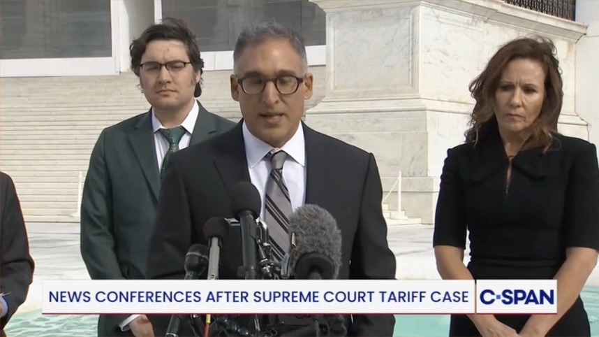 Lawyer: The Constitution, our framers, and 238 years of American history all say only Congress has the power to impose tariffs on the American people. Tariffs are nothing but taxes on the American people, paid by Americans. This case is about upholding the separation of powers.