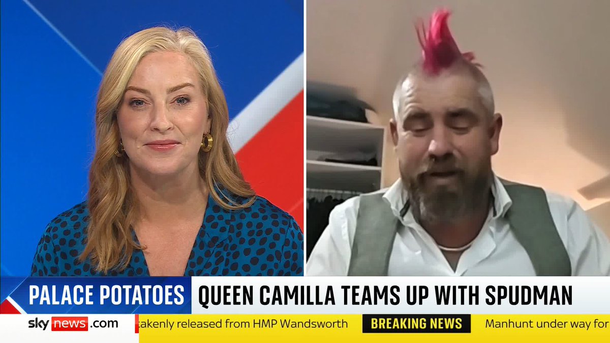 "Getting her in a jacket potato trailer was fantastic!" Social media sensation Spudman tells Sarah-Jane Mee about his day serving jacket potatoes with Queen Camilla for Meals on Wheels Week. 📺 Sky 501, Virgin 602, Freeview 233 and YouTube
