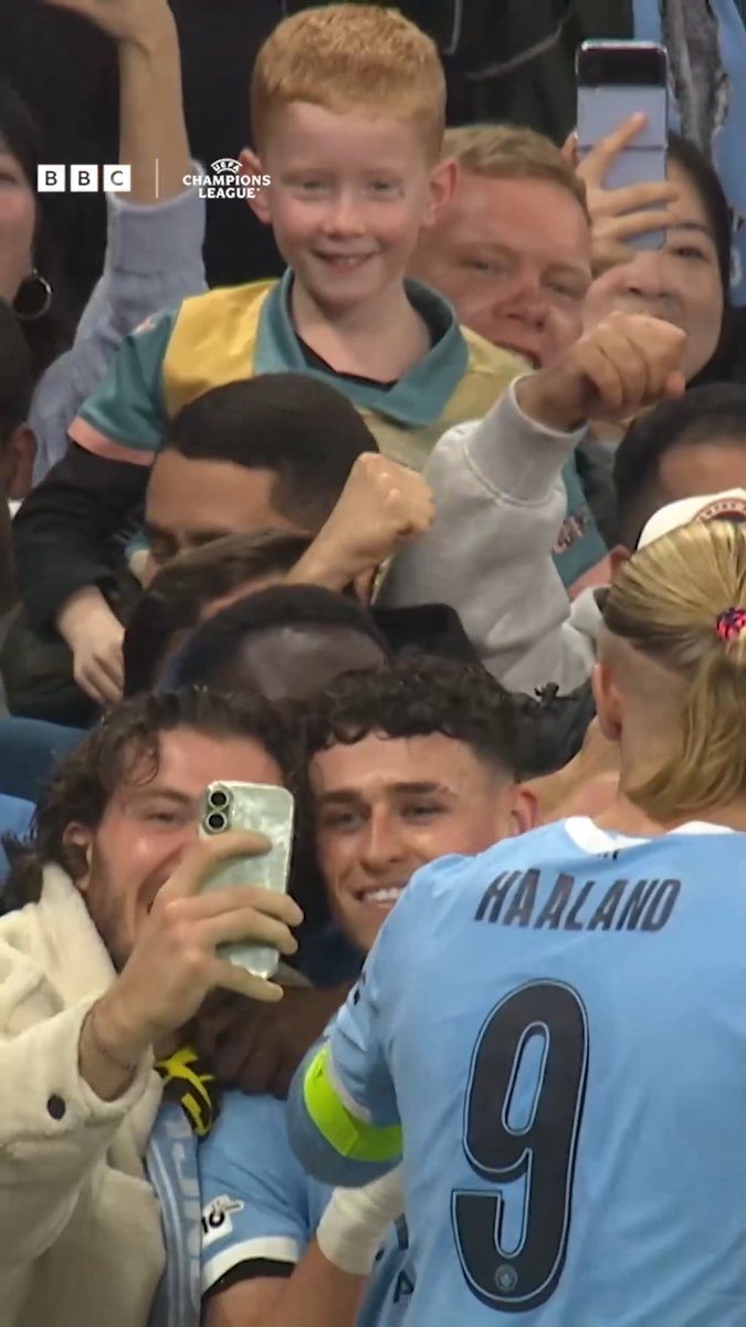 Foden's finest 🤳😁 All smiles for the City star with a brilliant brace against Dortmund 👏
