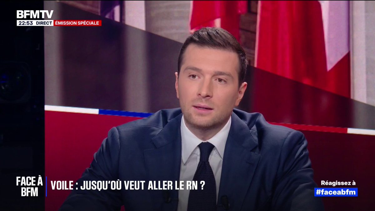 Le voile islamique n’est pas souhaitable dans la société française: il est l’étendard des islamistes. Nous souhaitons faire adopter par le Parlement une loi de lutte contre les idéologies islamistes visant à lutter contre ce totalitarisme.