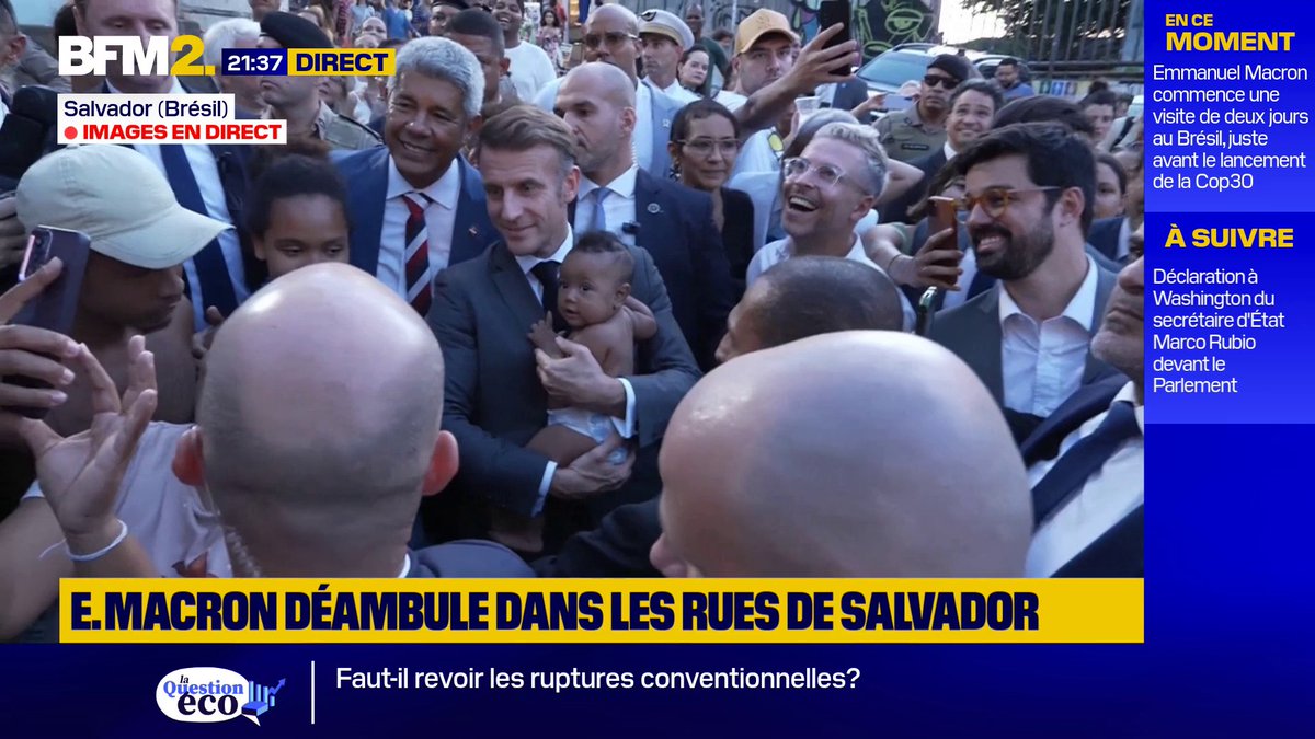 🇫🇷🇧🇷 INSOLITE | Emmanuel Macron s’amuse au Brésil. (BFMTV)