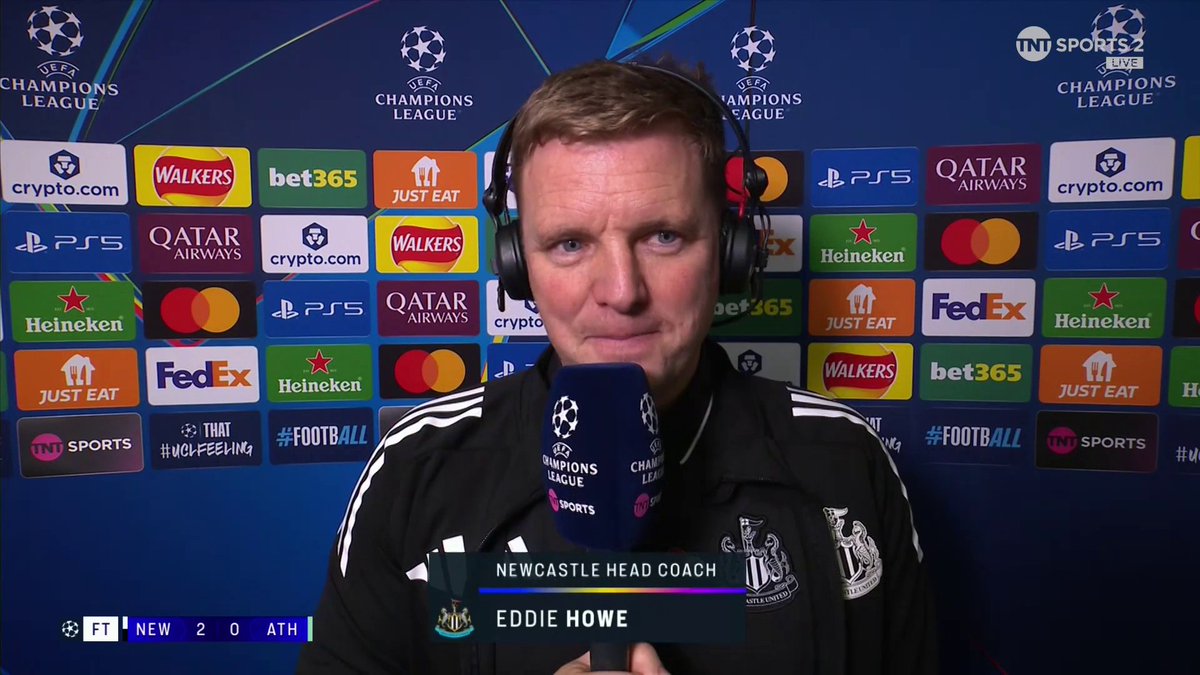 "That was an important response" Eddie Howe explains how pleased he is with his side's reaction to their loss on the weekend... 🎙️ Reshmin Chowdhury 📺 TNT Sports & discovery+ UK