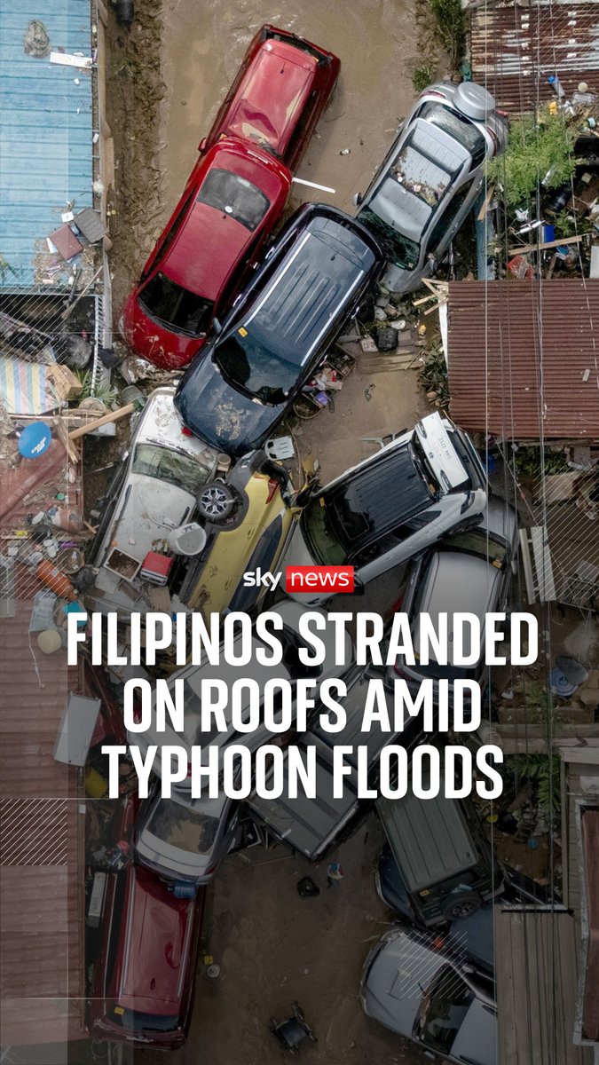 The Philippine Red Cross has received multiple calls from people needing rescue in Cebu from their roofs. Typhoon Kalmaegi has left at least 66 people dead and triggered flash floods in the Philippines. 🔗