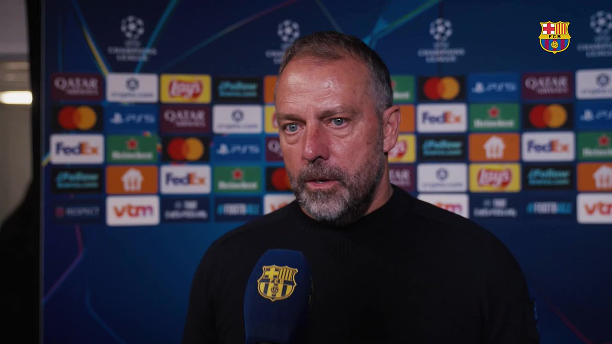 Hansi Flick and Lamine Yamal speak on the draw in Belgium 👇