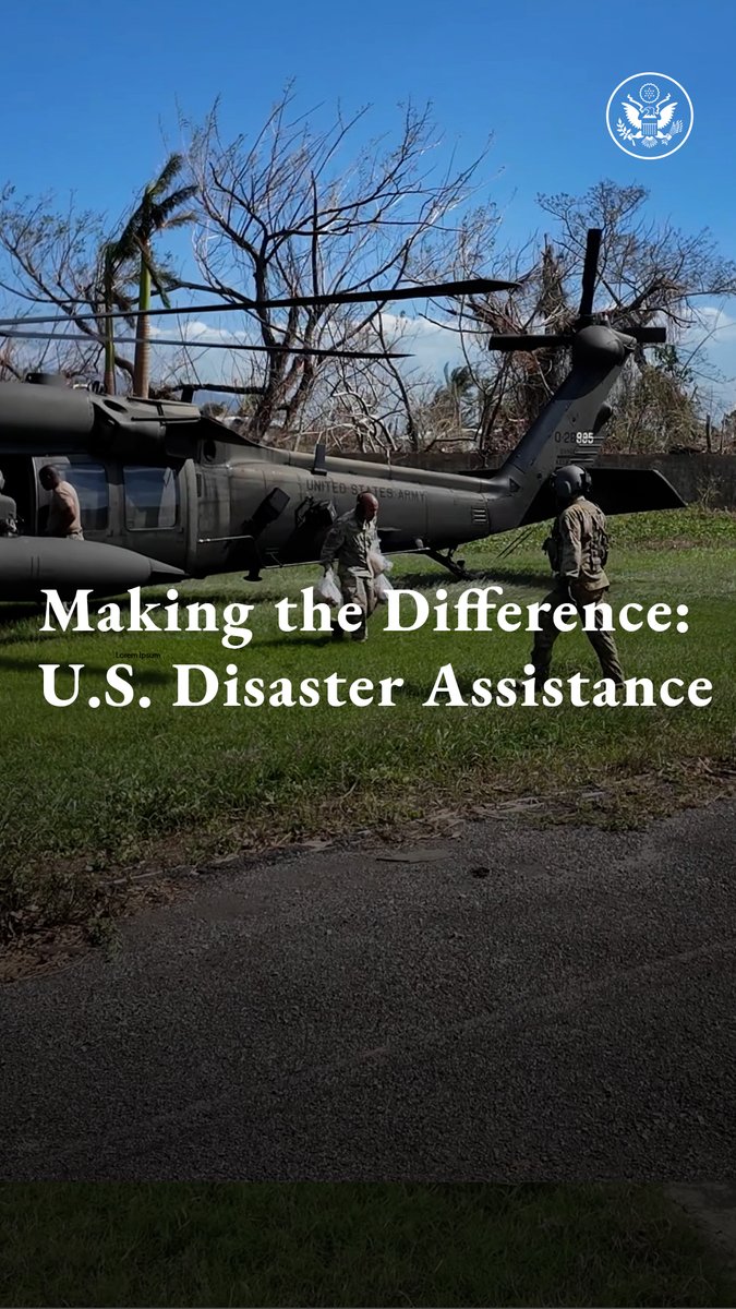 Before Hurricane Melissa hit, the State Department was already in motion 🚁 Our Disaster Assistance Response Team responded immediately and is still on the ground, supporting families in need and assisting the Jamaican government to track destruction and support relief efforts.