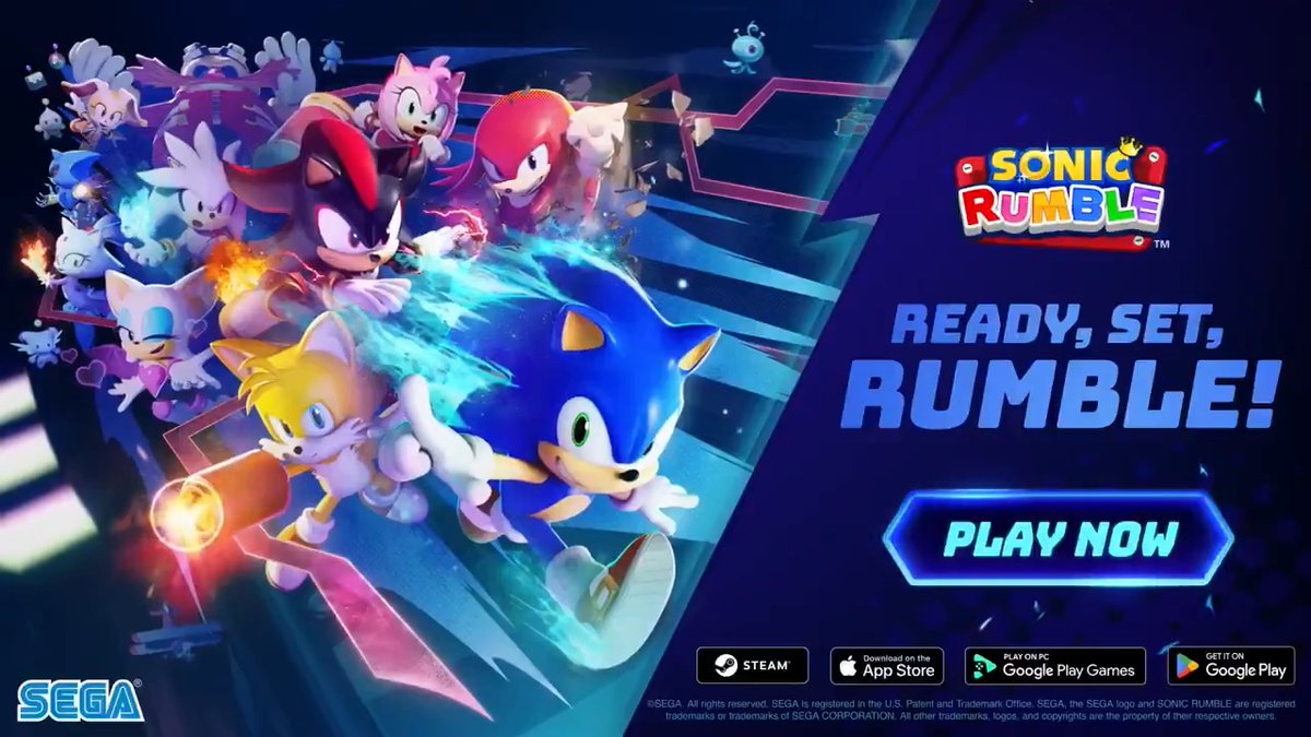 ＼＼ \ / ／／ 『ソニックランブル』 正式サービス開始！ ／／ / \ ＼＼ 大混戦のワイワイ・サバイバルバトルついに開幕✨ 豊富なステージやカスタマイズ要素など、多種多様なゲームプレイ体験をぜひお楽しみください！ 🔽ダウンロードはこちら