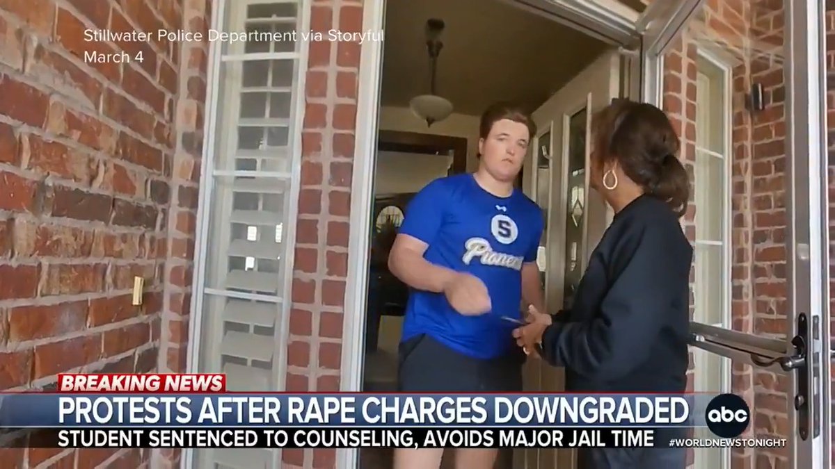 There is outrage in Oklahoma after a high school student who pled no contest to serious charges including rape, received a deal to avoid prison time. Jesse Butler was instead sentenced to counseling, rehabilitation and community service. Rhiannon Ally reports.