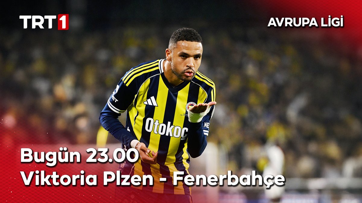 UEFA Avrupa Ligi’ndeki temsilcimiz Fenerbahçe, Çek Ligi’nin güçlü takımlarından Viktoria Plzen deplasmanına çıkıyor.⚽🏆 Viktoria Plzen - Fenerbahçe maçı bugün saat 23.00’te TRT 1, tabii ve TRT Radyo 1’de!📺