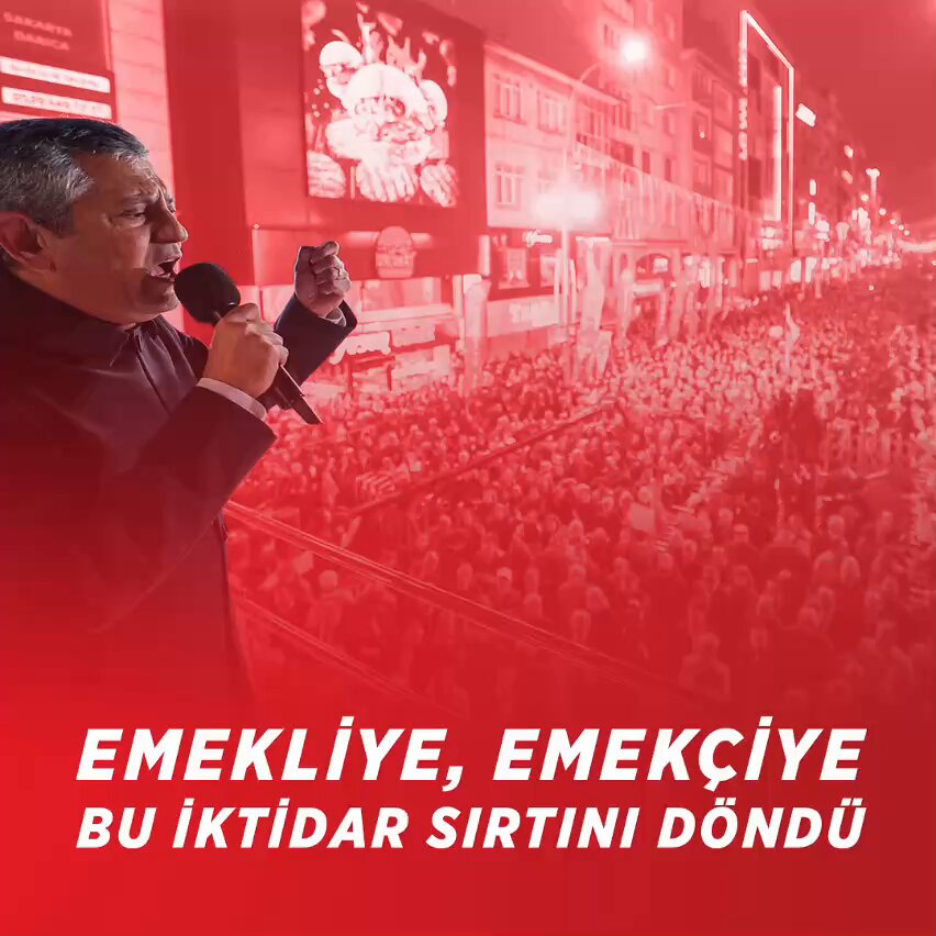 Genel Başkanımız Özgür Özel: “Bu meydanlar adaletsizliğe, seçtiklerinin hapse atılmasına isyan edenlerle dolu. Ama işsizliğe, yoksulluğa, sömürüye itiraz da bu meydanlarda. Seçim öncesi söz verip sonra size sırtını dönen bu iktidar, bir dahaki sandıkta gücünüzü mutlaka görecek.”